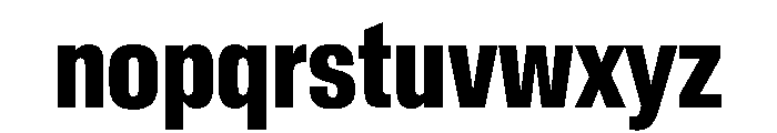 Crystal ExtraCondBold 6096154d Font LOWERCASE