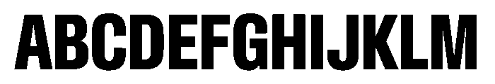 Crystal ExtraCondBold Font UPPERCASE