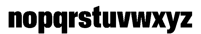 Crystal ExtraCondExtBd Font LOWERCASE