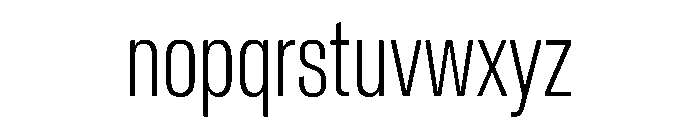 Crystal ExtraCondExtLt Font LOWERCASE