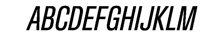 Crystal ExtraCondIta Font UPPERCASE