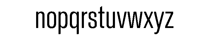 Crystal ExtraCondLight Font LOWERCASE