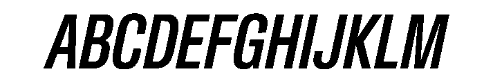 Crystal ExtraCondMedIta Font UPPERCASE