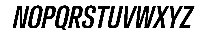 Crystal ExtraCondMedIta Font UPPERCASE