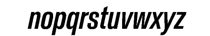 Crystal ExtraCondMedIta Font LOWERCASE