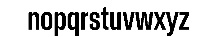 Crystal ExtraCondMed Font LOWERCASE