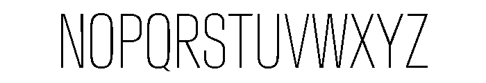 Crystal ExtraCondThin A22e128a Font UPPERCASE