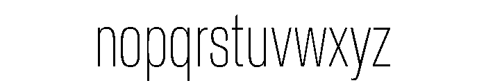Crystal ExtraCondThin A22e128a Font LOWERCASE