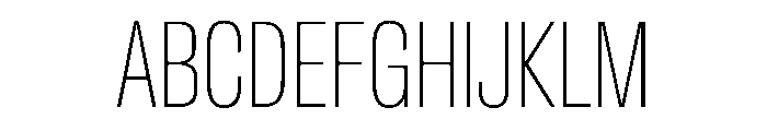 Crystal ExtraCondThin Font UPPERCASE
