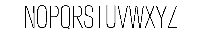 Crystal ExtraCondThin Font UPPERCASE