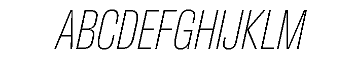 Crystal ExtraCondThinIta 6ab2b516 Font UPPERCASE