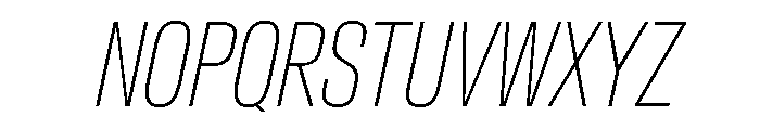 Crystal ExtraCondThinIta 6ab2b516 Font UPPERCASE