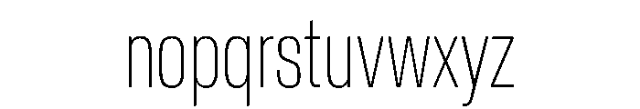 Crystal ExtraCondThin Font LOWERCASE