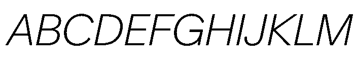 Crystal ExtraLightItalic Font UPPERCASE