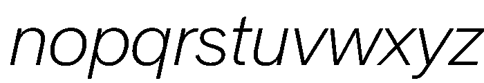 Crystal ExtraLightItalic Font LOWERCASE