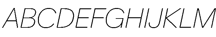 Crystal ThinItalic 04382a03 Font UPPERCASE