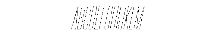 Crystal UCnHairlineIt Font UPPERCASE