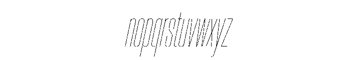 Crystal UCnHairlineIt Font LOWERCASE