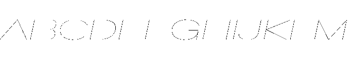 Crystal UExHairlineIt Font UPPERCASE