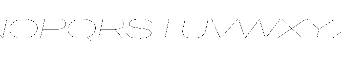 Crystal UExHairlineIt Font UPPERCASE