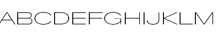 Crystal UltExpThin Font UPPERCASE