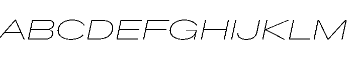 Crystal UltExpThinIta Font UPPERCASE