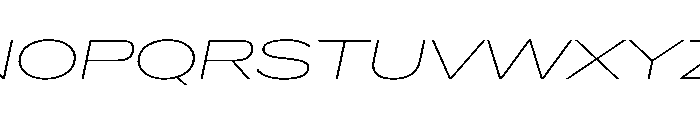Crystal UltExpThinIta Font UPPERCASE