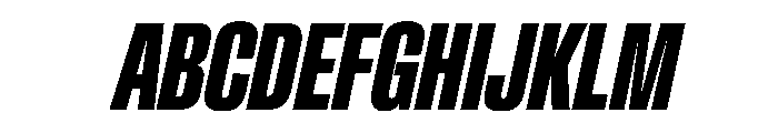 Crystal UltraCondBoldIta Font UPPERCASE