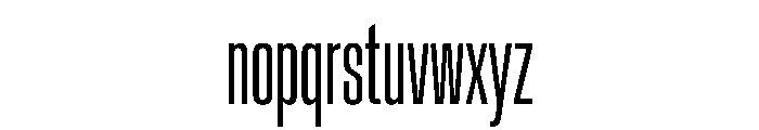 Crystal UltraCondLight Font LOWERCASE