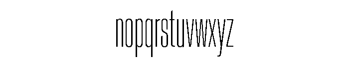Crystal UltraCondThin 09405aa3 Font LOWERCASE