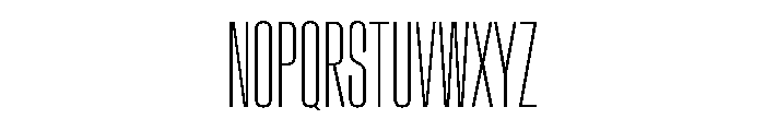 Crystal UltraCondThin Font UPPERCASE