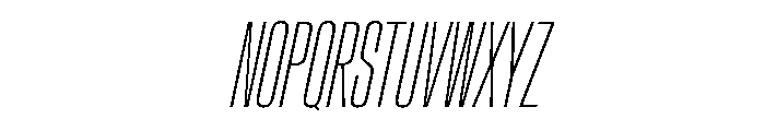 Crystal UltraCondThinIta Font UPPERCASE