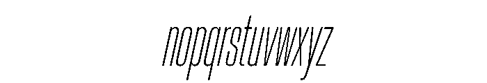 Crystal UltraCondThinIta Font LOWERCASE