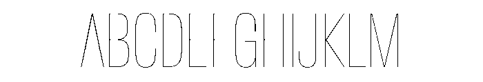 Crystal XCnHairline Font UPPERCASE