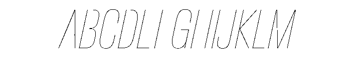 Crystal XCnHairlineIt Font UPPERCASE