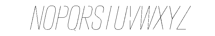 Crystal XCnHairlineIt Font UPPERCASE
