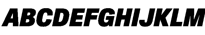 CrystalVAR CondensedBlackItalic Instance 82336e44 Font UPPERCASE