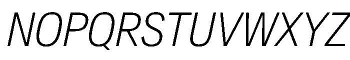 CrystalVAR CondensedExtraLightItalic Instance Font UPPERCASE