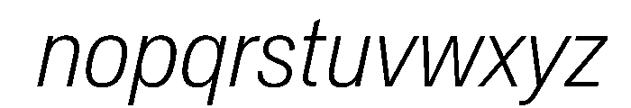 CrystalVAR CondensedExtraLightItalic Instance Font LOWERCASE
