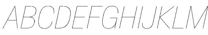 CrystalVAR CondensedHairlineItalic Instance 1da77c8d Font UPPERCASE