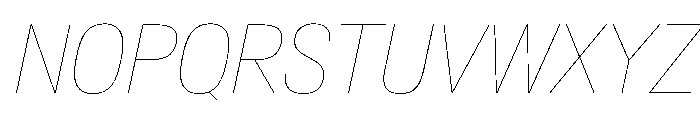 CrystalVAR CondensedHairlineItalic Instance 1da77c8d Font UPPERCASE
