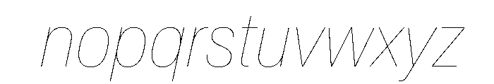 CrystalVAR CondensedHairlineItalic Instance 1da77c8d Font LOWERCASE