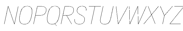 CrystalVAR CondensedHairlineItalic Instance Font UPPERCASE