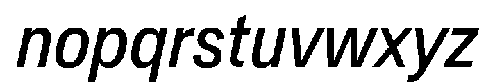 CrystalVAR CondensedItalic Instance Font LOWERCASE