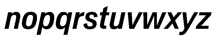 CrystalVAR CondensedMediumItalic Instance Font LOWERCASE