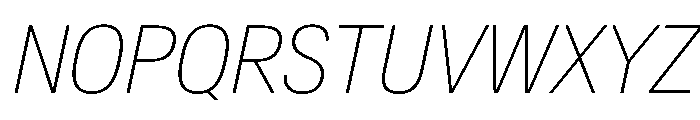 CrystalVAR CondensedThinItalic Instance Font UPPERCASE
