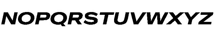 CrystalVAR ExpandedBoldItalic Instance Font UPPERCASE