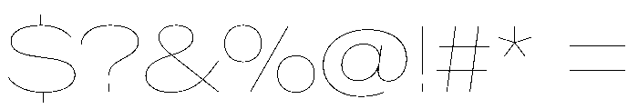 CrystalVAR ExpandedHairline Instance Font OTHER CHARS