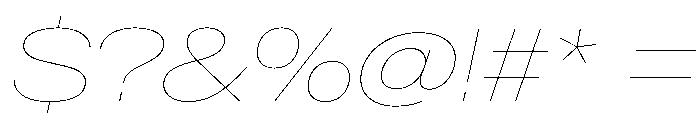 CrystalVAR ExpandedHairlineItalic Instance Font OTHER CHARS