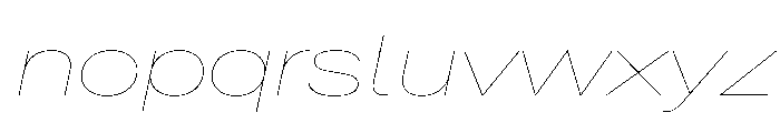 CrystalVAR ExpandedHairlineItalic Instance Font LOWERCASE